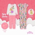 thumbnail image 4 of Conjunto de pijama Disney Princess para niñas, 6 piezas, algodón ajustado, 4 of 8