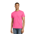 thumbnail image 3 of Gildan Men Ultra Cotton Hi Vis T-Shirt, Short Sleeve Crew Neck, Classic Work Tee, Safety Pink, S, 3 of 6