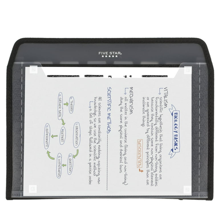 FIVE STAR Customizable 7-Pocket Expanding File with Zipper