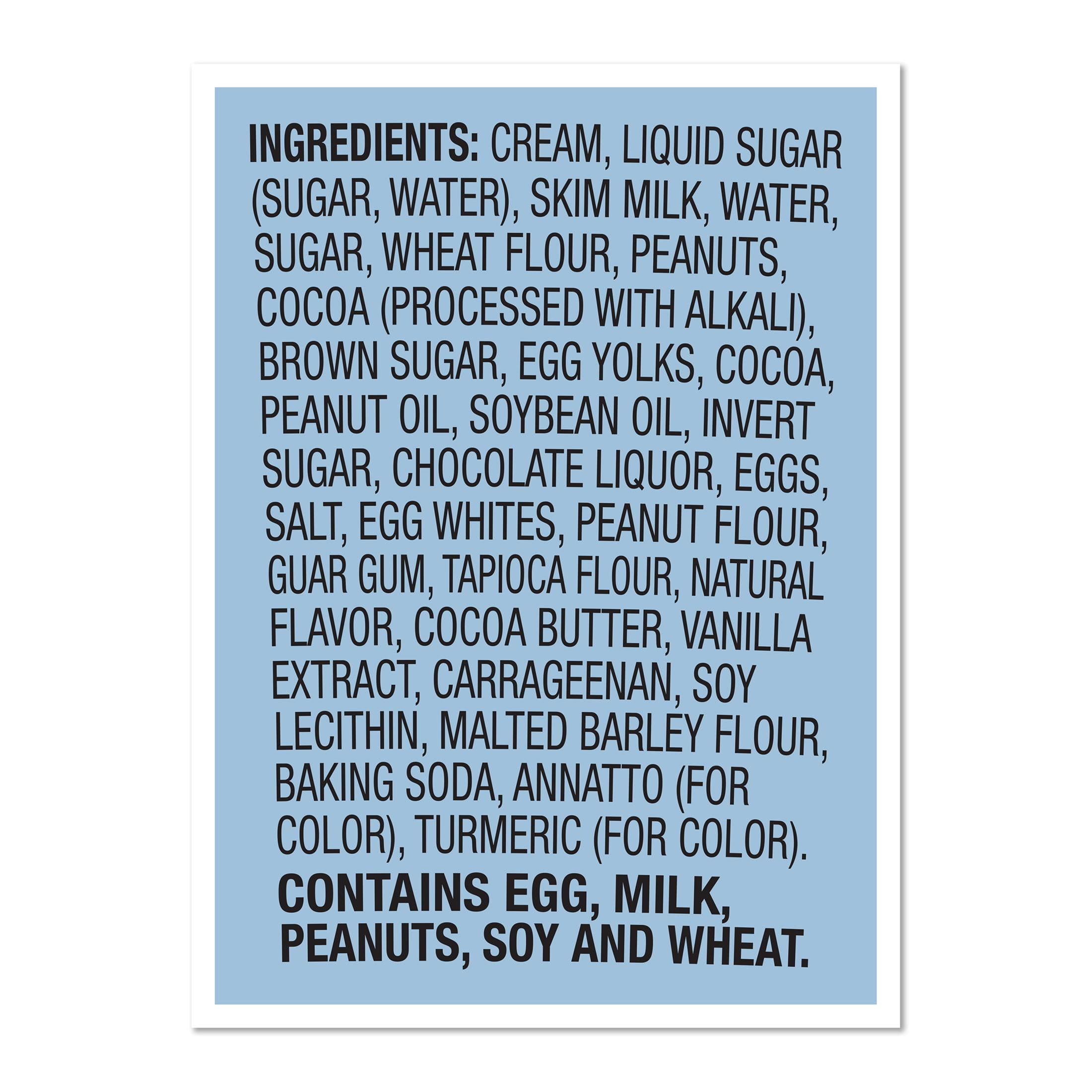 Ben & Jerry's Peanut Butter Half Baked Ice Cream Cage-Free Eggs Kosher Milk, 1 Pint