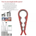 thumbnail image 4 of Batería de Cocina Abridor de tarros con tapa 4 en 1, abrebotellas antideslizante, herramienta de cocina (rojo gris), 4 of 5