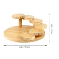 thumbnail image 2 of Beaupretty 1Pc Wood Rotating Sushi Serving Tray Beige Food Display Dish, 2 of 8