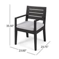 thumbnail image 4 of Miekor Furniture Outdoor 6-Seater Acacia Wood Dining Set with Bench,Dark Gray/Light Gray 44077, 4 of 12