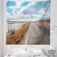 thumbnail image 1 of Lake Theme Tapestry, Adventure Themed Pattern of a Road near the Lake City Utah Deserted Landscape, Fabric Wall Hanging Decor for Bedroom Living Room Dorm, 5 Sizes, Multicolor, by Ambesonne, 1 of 1
