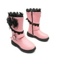 thumbnail image 4 of DADAWEN Toddler girl Boots with Zipper and Bow Pink size 8 Toddler, 4 of 5