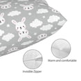 thumbnail image 3 of Fuzoiu Rabbit And Cloud Print Fuzzy Pillowcases, Super Soft Pillow Case Cover with Zipper for Bedroom, Sofa, Couch,Cozy Pillow Shams for All Seasons-14"x20", 3 of 6