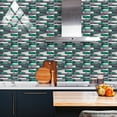 thumbnail image 6 of 16Pcs/Set Tile Stickers Waterproof Kitchen Backsplash 8"x8" Marbling Mosaic Green Gray Wall Decals DIY Decor, 6 of 7