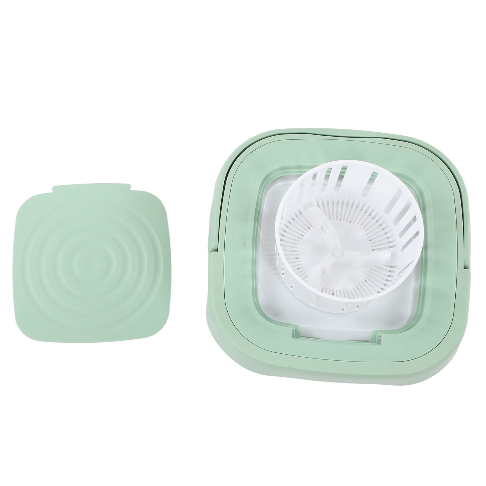 Yajisi Portable Foldable Washing Machine 8L Large Capacity Low Noise Mini Small Washer for Home Apartment Travel 100-240V Mint Green 12.2 x 12.2 x 8.6 inches / 31 x 31 x 22 cm