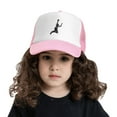 thumbnail image 2 of PAYOHTO Kids Basketball Player Splash Silhouette Baseball Hat Back Adjustable Mesh Breathable Hats Pink Trucker Cap Outdoor Fishing Sun Caps for Boys or Girls ages 4-10, 2 of 9
