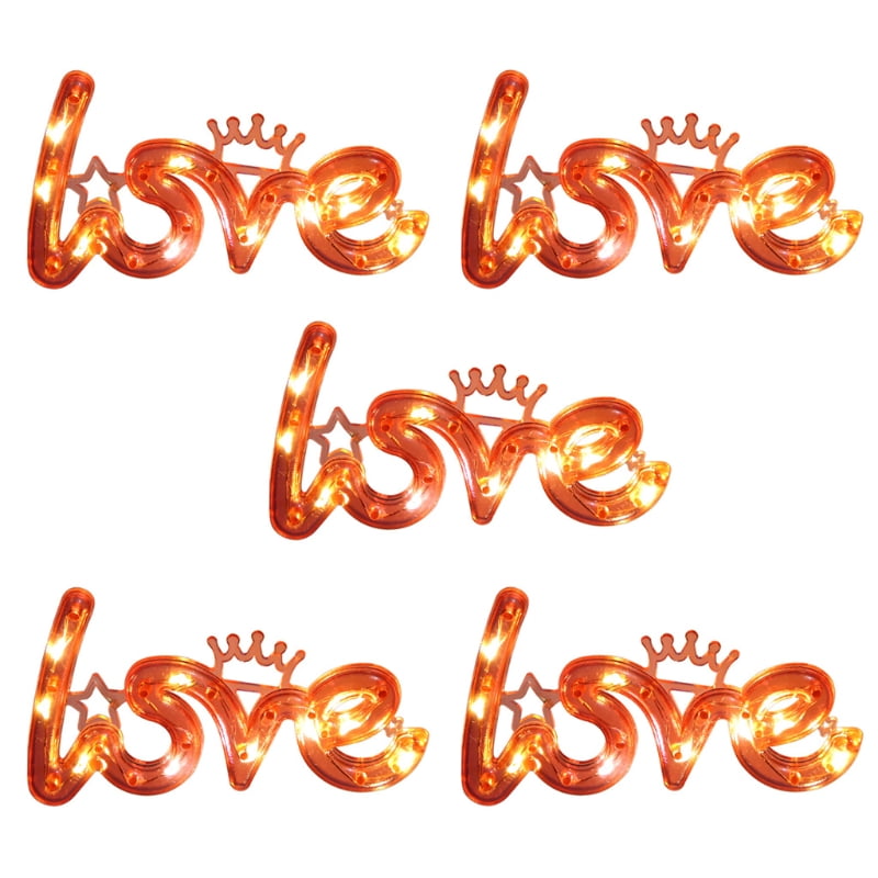 Techinal 5pcs Love Letter Red Led Neon Sign Wedding Party Decoration Button Battery Powered Aesthetic Night Lights Wall Art Neon Lamps For Girls Bedroom Dorm Bar Valentine S Day Birthday Gifts Walmart Com