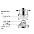 thumbnail image 6 of Portable Camping Stove Cooker, Fuel Powered Cooking Pot System Adjustable Heat Efficient Conductivity, Compact Camping Stove for Camping Hiking Indoor Cooking, 6 of 9