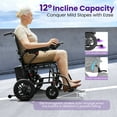 thumbnail image 3 of Arshin Lightweight Foldable Electric Wheelchair for Adults - 20+ Mile Motorized Mobility Scooter with 286+ lb Capacity,360°Joystick Control,Portable and Powerful(Black), 3 of 15