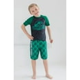 thumbnail image 2 of Jurassic World Dinosaur Big Boys Rash Guard and Swim Trunks Outfit Set Little Kid to Big Kid, 2 of 5