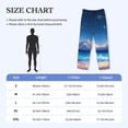 thumbnail image 4 of Sigee Starry Night Ocean View print Men's Pajama Pants Lounge Sleep Bottoms with Elastic Waistband and Pockets-X-Large, 4 of 6