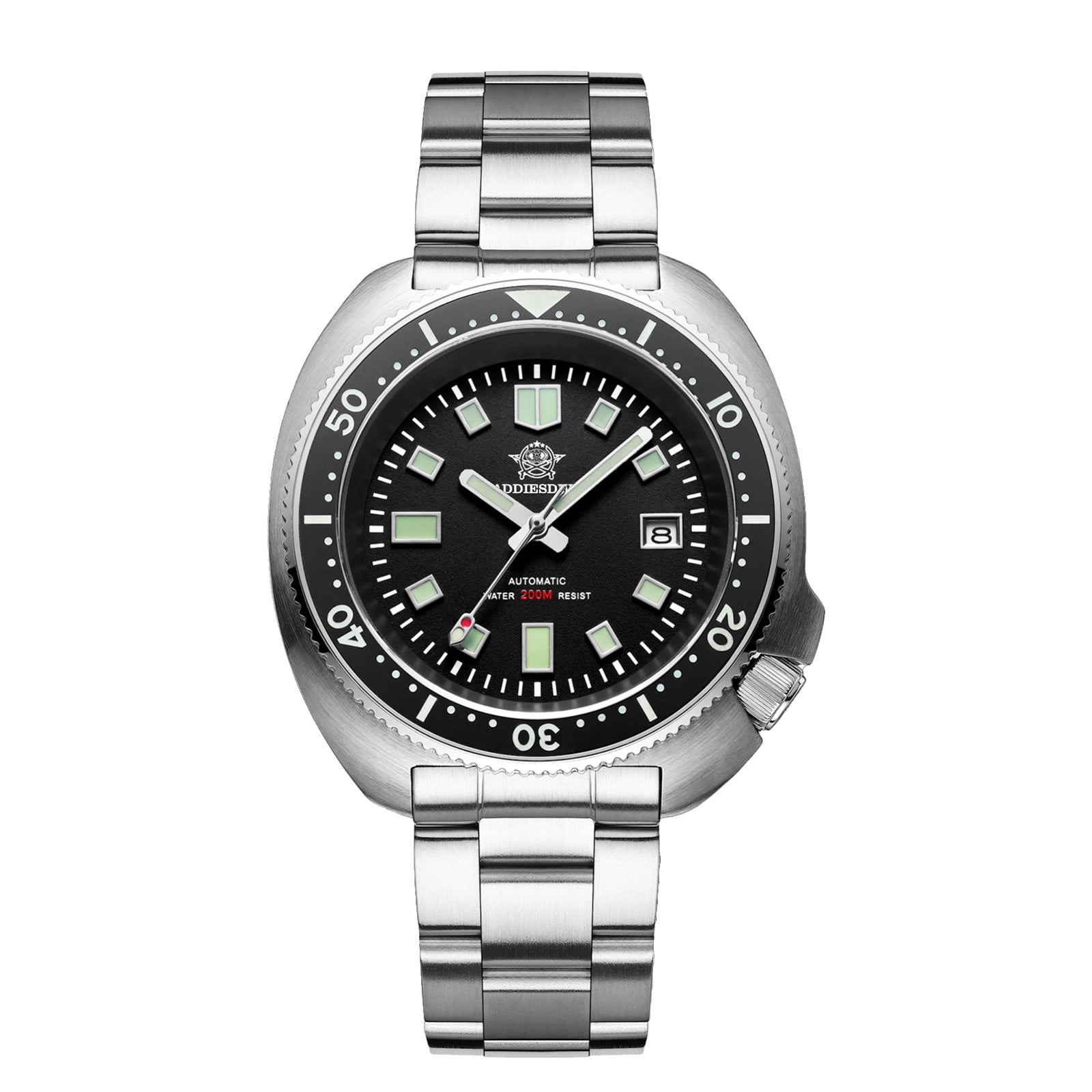 ADDIESDIVE AD2524 Men's Automatic Diver Watch – Japan 8215, Ceramic Bezel, Sapphire Glass, 200m Waterproof