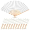 thumbnail image 1 of Abanicos plegables de tela JOHOUSE, 12 paquetes para mujer, color blanco, 1 of 9