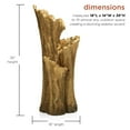 thumbnail image 4 of Alpine Corporation 39" Tall Outdoor 3-Tier Cascading Tree Bark Water Fountain with LED Lights, 4 of 12