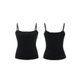 thumbnail image 5 of Baby Sweetie Women's Slim Fit Cami Tops Mini Satin Bowknot Front Spaghetti Strap Vest Side Slit Tank Tops Streetwear, 5 of 8