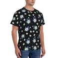 thumbnail image 2 of Vsdgher Daisies Flowers Print Men's Dry Fit Mesh Athletic Shirts Moisture Wicking Tennis T-Shirt Tops, 2 of 9