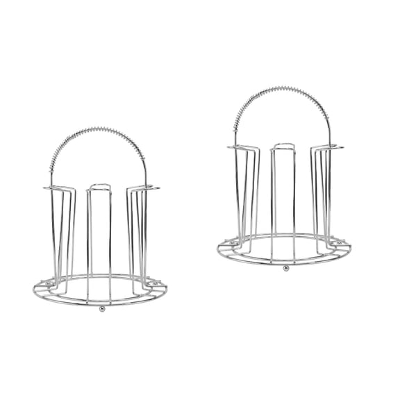 Set of 2 Kitchen Cup Holder with Stand Glass for Beverage Hanging