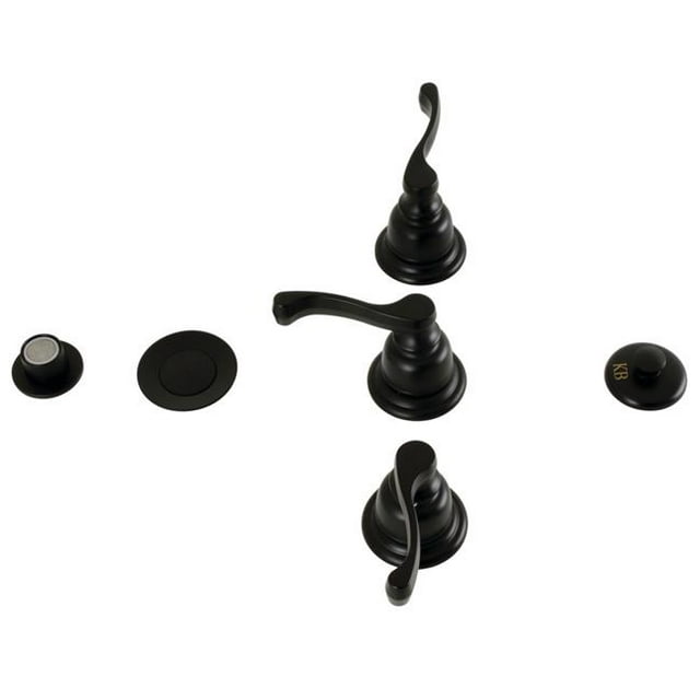 Kingston Brass KB320FL Robinet de Bidet Royale 2.56 Po, Noir Mat