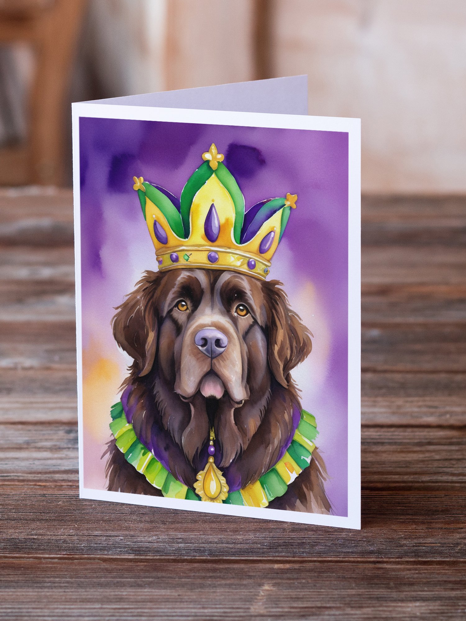 Newfoundland King of Mardi Gras Greeting Cards Pack of 8 7 in x 5 in