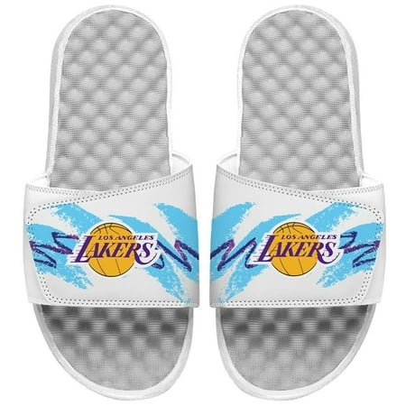 

Men s ISlide White Los Angeles Lakers 90s Paper Cup Slide Sandals