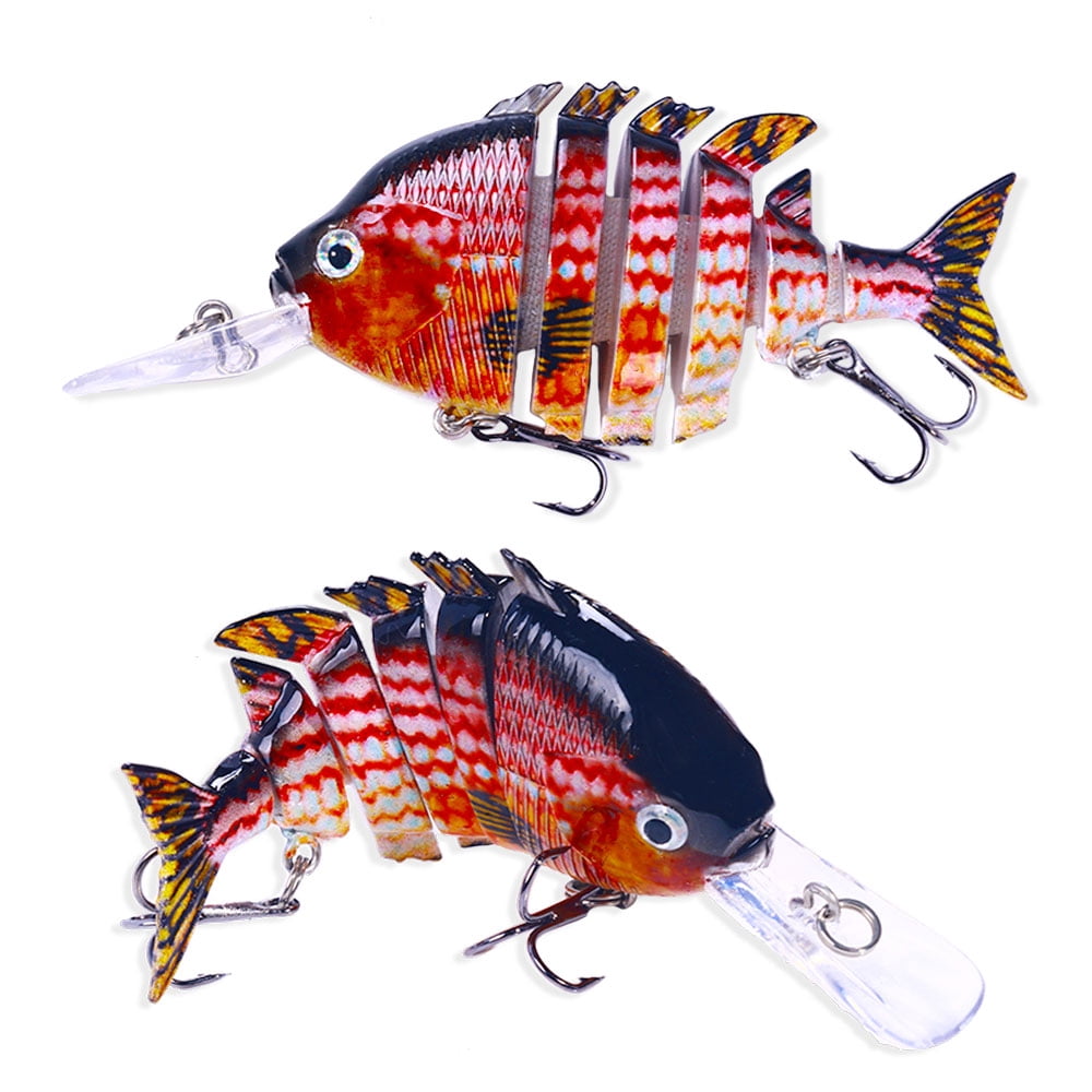HENGJIA Fishing Lures 8pcs Multi Jointed Fish Fishing Kits Slow Sinking Lifelike Swimbait Freshwater and Saltwater for Trout Bass Lures