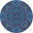 thumbnail image 1 of Ahgly Company Machine Washable Indoor Round Transitional Glacial Blue Ice Blue Area Rugs, 8' Round, 1 of 7