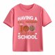 thumbnail image 4 of Las niñas camiseta de manga corta - de vuelta a la escuela Casual de alta calidad camiseta de algodón suave, tamaños de 2-13 años, 14 colores, lindo diseño de 100 días de impresión gráfica, 4 of 4