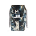 thumbnail image 3 of 20.5"x15" Large Beach Tote Bag with Rope Handles, Waterproof Nylon, Zipper Closure, Multi-Pockets for Travel, Pool & Daily Use Glowing Butterfly and Cat, 3 of 7