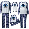 thumbnail image 2 of Blue Matching Christmas Pajamas Family And Dog Bigfoot Believe, 2 Piece Sets, Size Newborn to Men 6XL, 2 of 7
