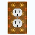 thumbnail image 1 of Metal Light Switch Plate Cover Puppy Paw Print Logo Orange Yellow Brown DOG040, 1 of 13