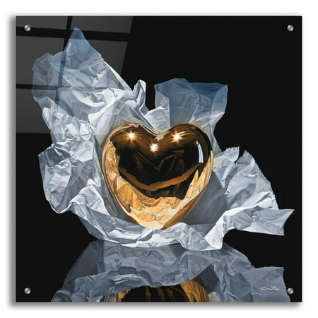 Epic Art 'Heart Of Gold' by Francois Chartier, Acrylic Glass Wall Art, 24"x24"