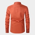 thumbnail image 5 of LMOIPLI Men's Formal Long Sleeve Dress Shirt Modern Slim Fit Wrinkle-Free Casual Business Button Up Shirts Orange XXL, 5 of 5