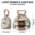 thumbnail image 5 of Pioneer Flower Floral Print Pattern Drawstring Lunch Bag Women - Drawstring Lunch Bag Insulated for Work Office - Stain-Resistant Large Lunchbags for Women with Multi-Pockets, 5 of 6