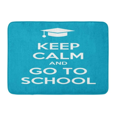 - KDAGR Classroom Keep Calm and Go to School Student Teaching Creative Doormat Floor Rug Bath Mat 23.6x15.7 inch