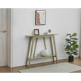 thumbnail image 2 of Kings Brand Furniture Conway Console Table - Functional Narrow Wood Accent Entryway Table with Storage Shelf for Hallway, Front Hall, Entryway, Living Room, Kitchen (Lemon Pepper), 2 of 6