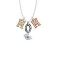 thumbnail image 2 of Delight Jewelry Silvertone Little Bird Initial - N - Multi-Colored Crystal Mom Charm Necklace, 2 of 5
