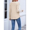 thumbnail image 2 of Womens Long Sleeve Shirts V-Neck Tops Business Casual Blouses Tee Trendy 2025 Fall Fashion Outfits Clothes  L, 2 of 8