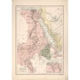 thumbnail image 2 of Vintage Maps 18x24 Black Modern Framed Museum Art Print Titled - Egypt Arabia Petra and Abyssinia 1885, 2 of 4