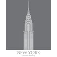 thumbnail image 2 of Fab Funky  15x18 Black Ornate Wood Framed with Double Matting Museum Art Print Titled - New York Chrysler Building Monochrome, 2 of 4