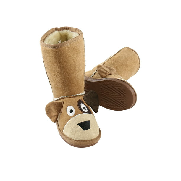 LazyOne Animal Slipper Boots for Kids, Cozy Children's Slippers (Dog,  X-SMALL) 