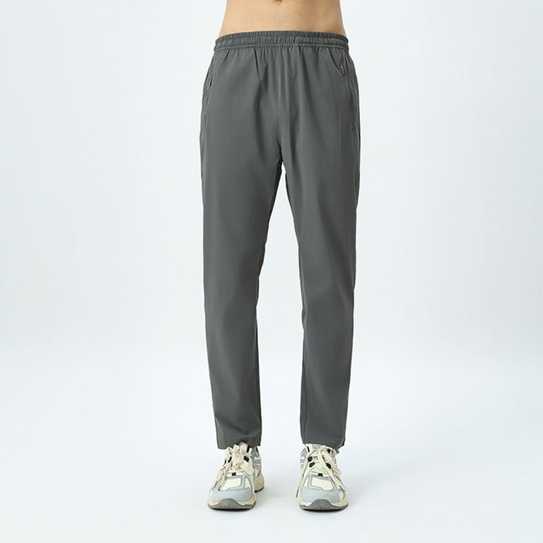 ZVNAΖH Mens Nylon Track Pants Open Bottom Quick Dry