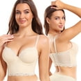 thumbnail image 7 of Mrat Women Back-Smoothing Bra Women's Bra Daily Longline Bra Oversized Bra Seamless Gathered with Steel Rings Adjustable Bra S-317 White 85B-85D, 7 of 7