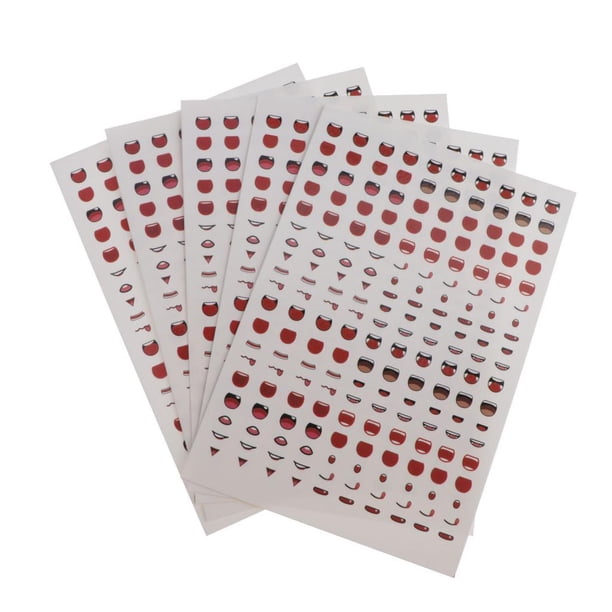 Pegatinas de ojos de juguete de dibujos animados 5PCS DIY Carton Eyes Stickers Calcomanías De Agua Anime Figurine Dolls Eye Paster - El 15x10.2cm El 15x10.2cm MagiDeal Pegatinas de ojos de juguete de dibujos animados