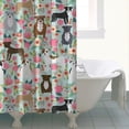 thumbnail image 4 of Cute Pitbull Terriers Dog and Flower Shower Curtain 72"x72" ,Bathroom Decorative Shower Curtains Set with 12 Hooks,Modern Waterproof Washable Shower Curtain, 4 of 6