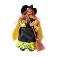 thumbnail image 3 of Figura coleccionable de bruja, adorno gótico terrorífico para fiestas de Halloween Capa dorada, 3 of 9