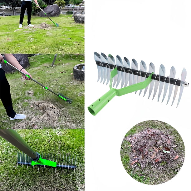 Cabezal De Rastrillo, Rastrillo De Paja De Acero Inoxidable, Suministros De Jardín, Mano De Obra Fina Para Patio