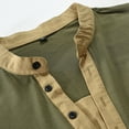 thumbnail image 6 of ZCFZJW Half Button Up Tactical Henley Shirts for Mens Retro Solid Lightweight Long Sleeve Pullover Sweatshirts Stylish Slim Workout Tees Tops Army Green XL, 6 of 7